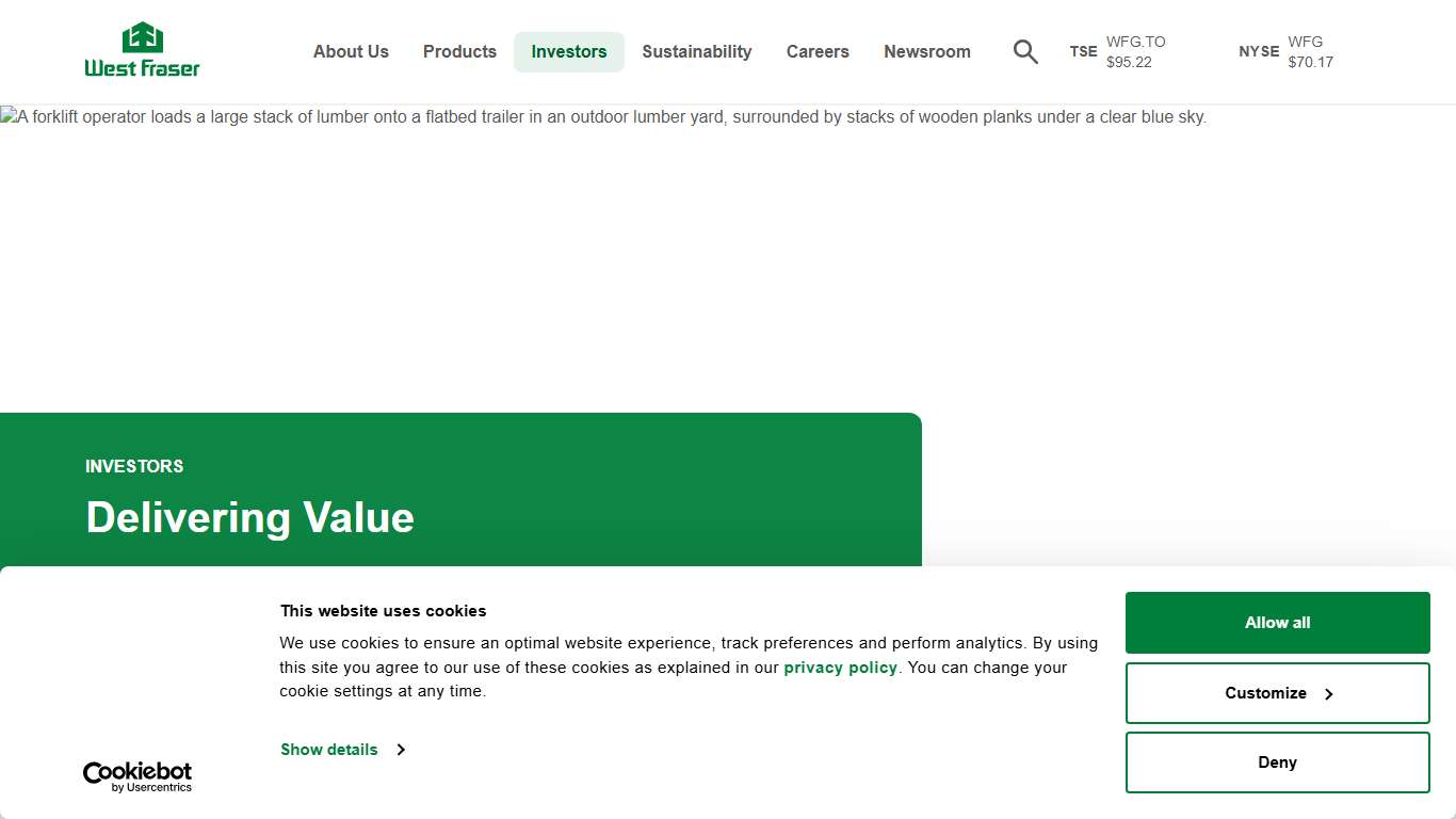 Investors West Fraser Timber Co.